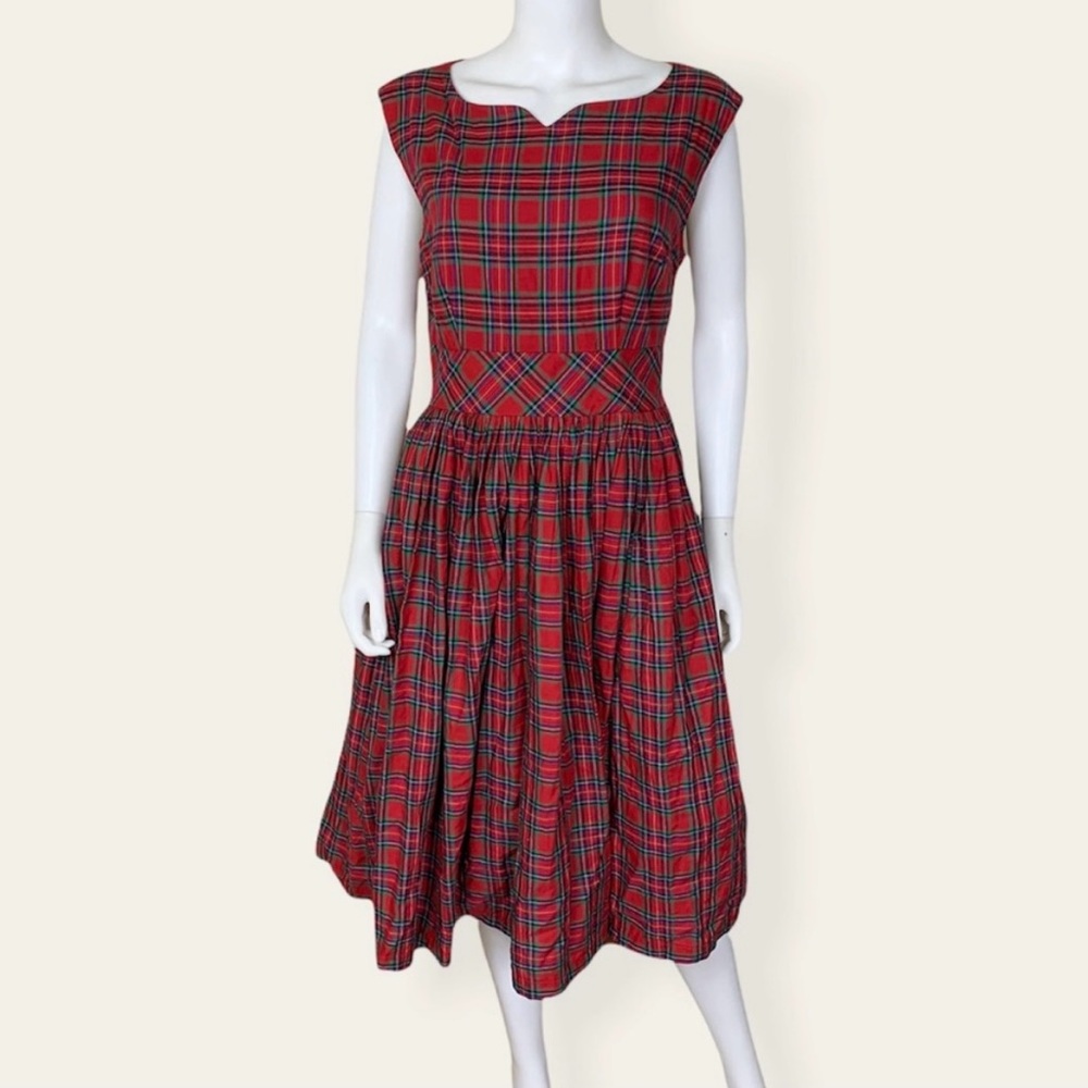 [ModCloth] Retro Tartan Plaid Dress - sz 12